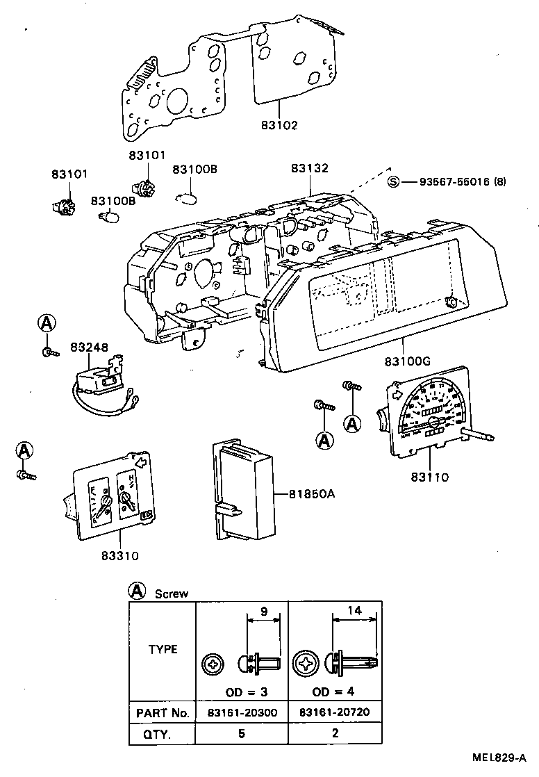 83131-22810 DIAL, METER, NO.1 product image