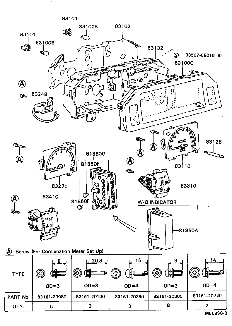 83131-22810 DIAL, METER, NO.1 product image