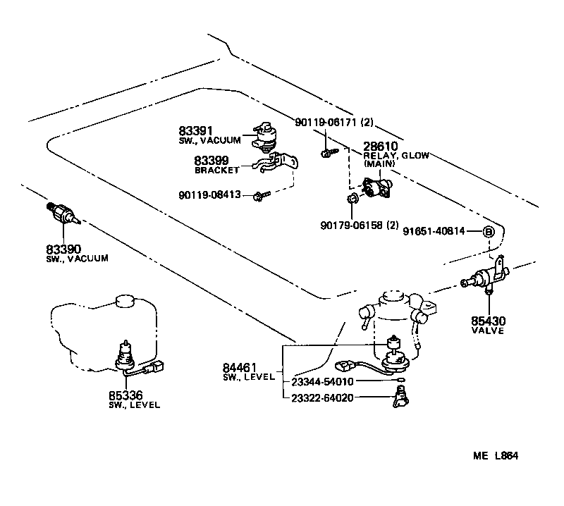 28610-64100 RELAY ASSY, GLOW PLUG product image