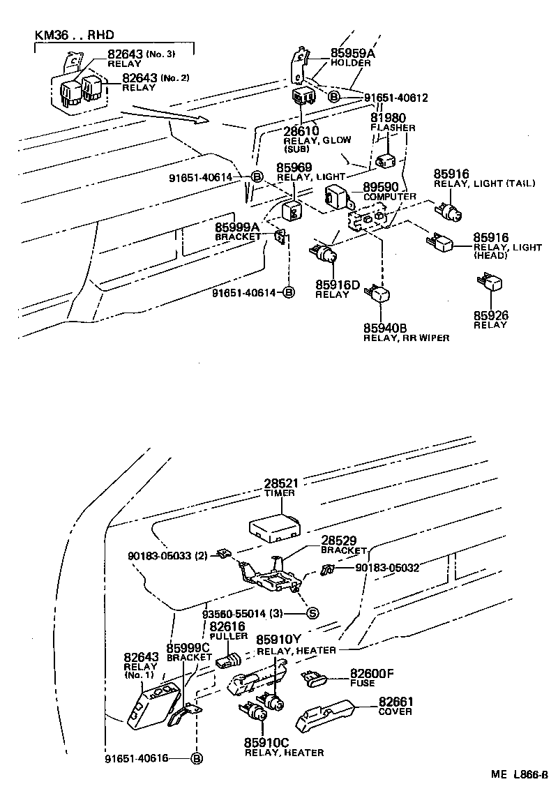 28610-64100 RELAY ASSY, GLOW PLUG product image