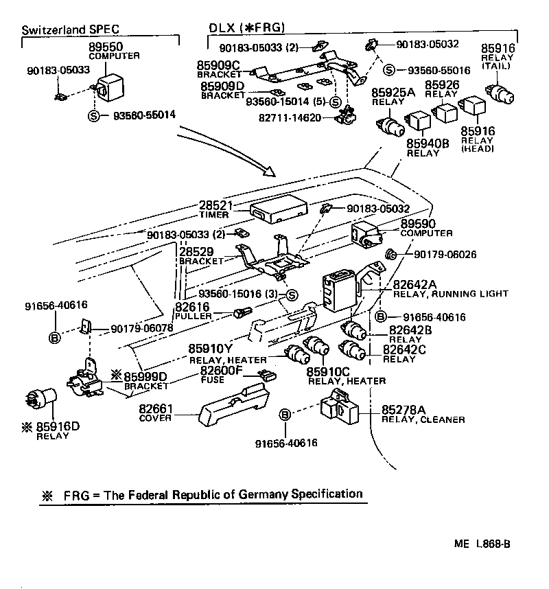28610-64100 RELAY ASSY, GLOW PLUG product image