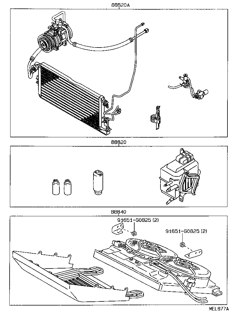 88830-35160 AIR CONDITIONER & ACCESSORY SUB-ASSY, NO.2 product image