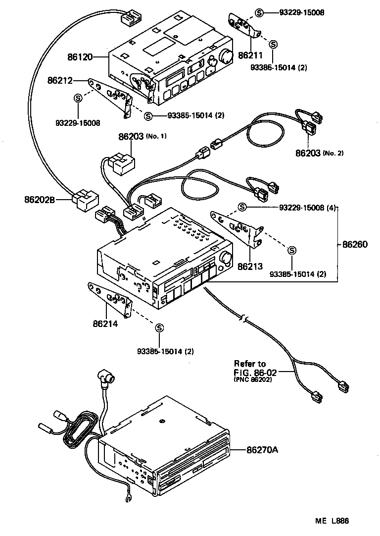86120-95709 RECEIVER ASSY, RADIO product image