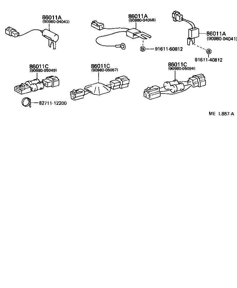 86120-95709 RECEIVER ASSY, RADIO product image