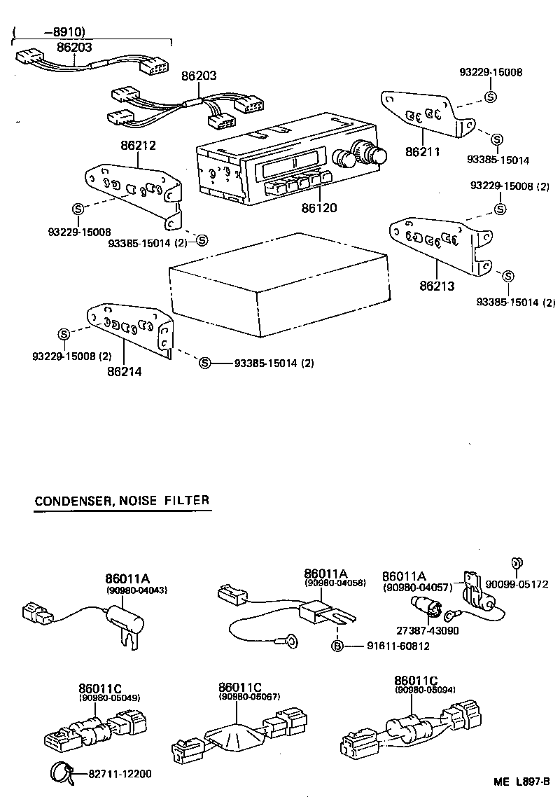86212-95706 BRACKET, RADIO, NO.2 product image