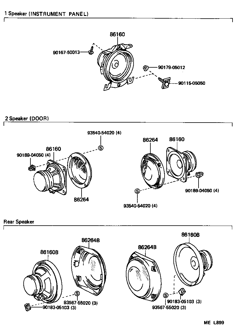 86269-95714 GRILLE, SPEAKER, REAR product image