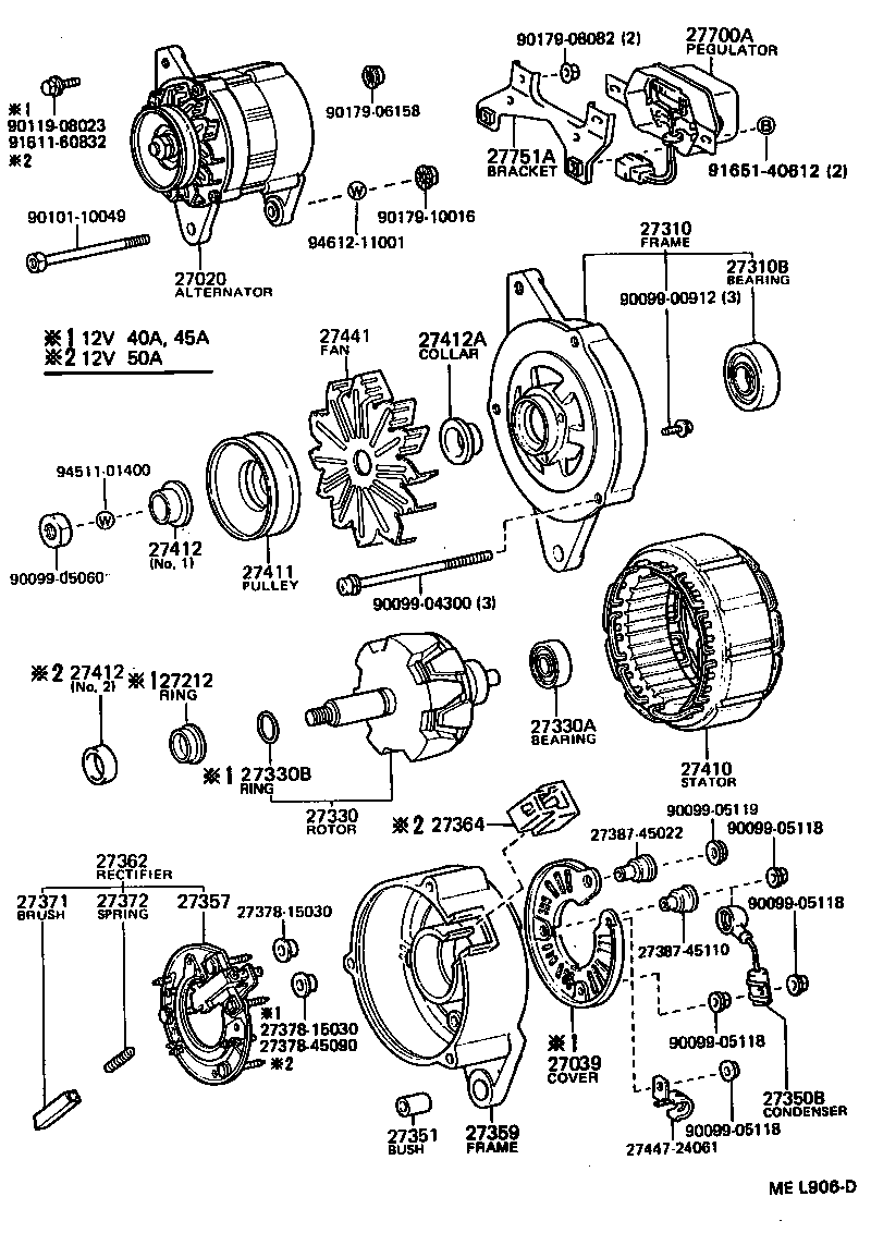 27020-64191 ALTERNATOR ASSY product image
