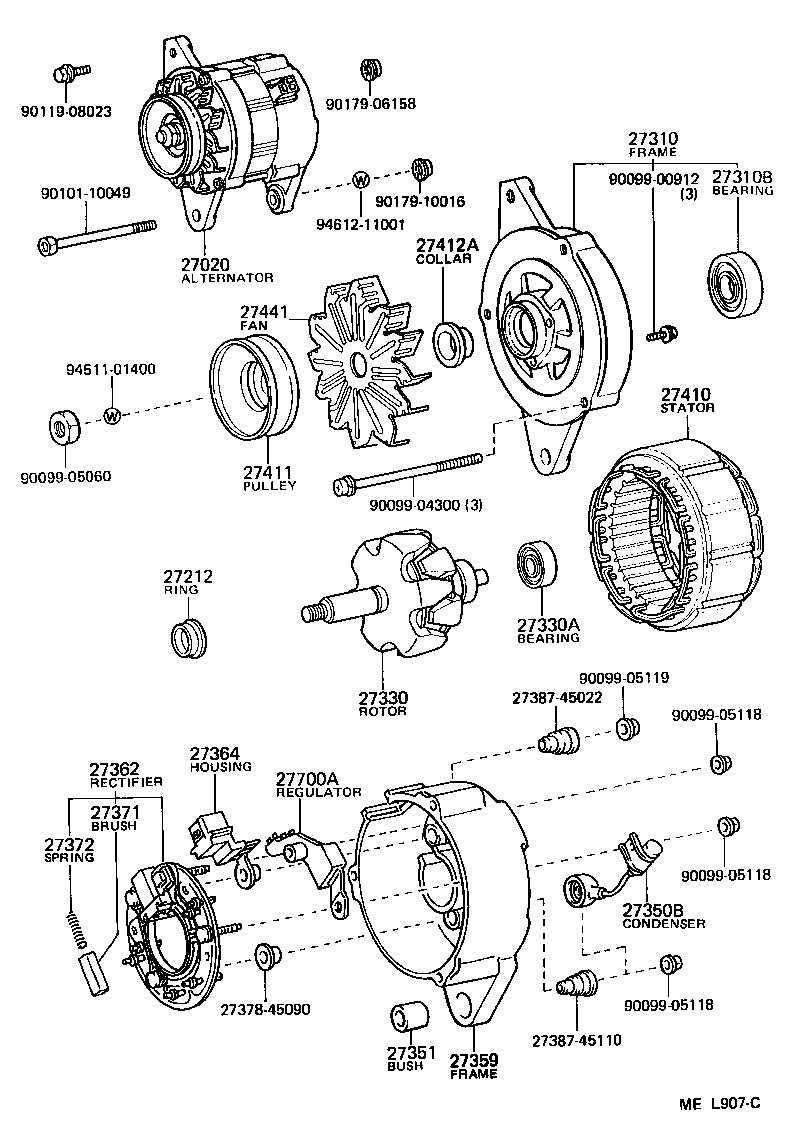 27020-64191 ALTERNATOR ASSY product image