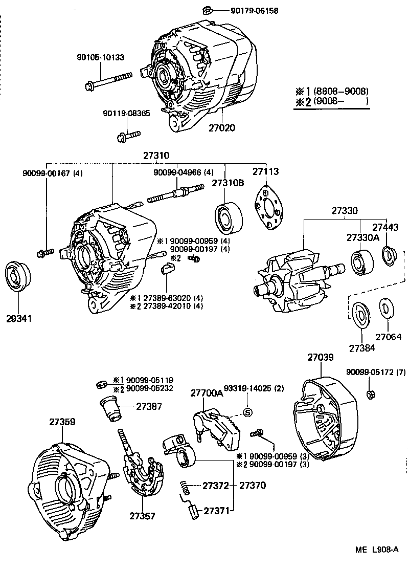 27020-64191 ALTERNATOR ASSY product image