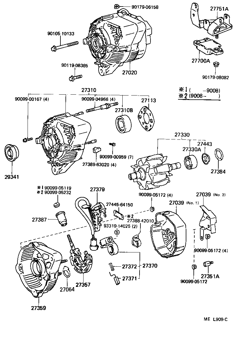 27020-64191 ALTERNATOR ASSY product image