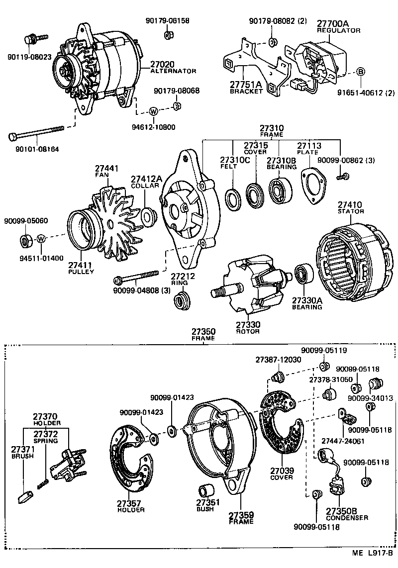 27039-12030 COVER, ALTERNATOR REAR END product image