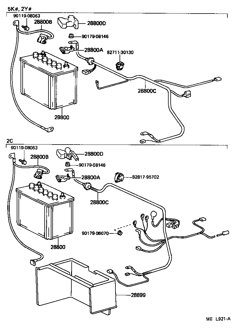 82122-95763 CABLE, BATTERY TO STARTER(FOR BATTERY TO MAIN SWITCH) product image