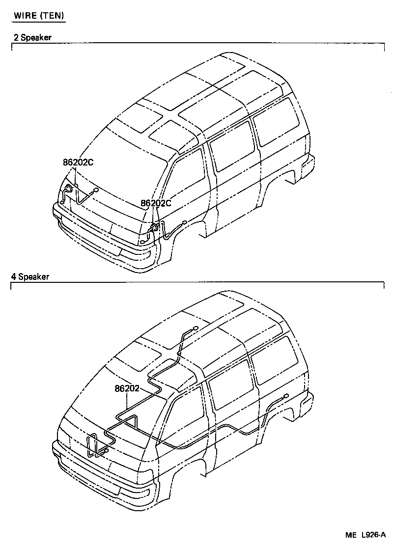 86202-95717 WIRE, SPEAKER, NO.1 product image