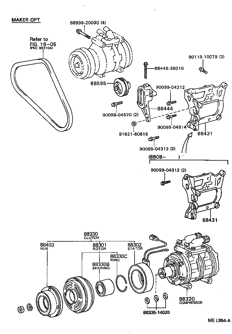 88420-90F02 PULLEY ASSY, IDLE, W/BRACKET product image