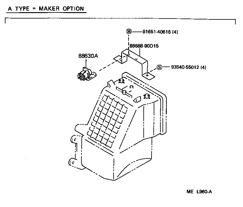 88688-90D07 BRACKET, COOLING UNIT, NO.3 product image
