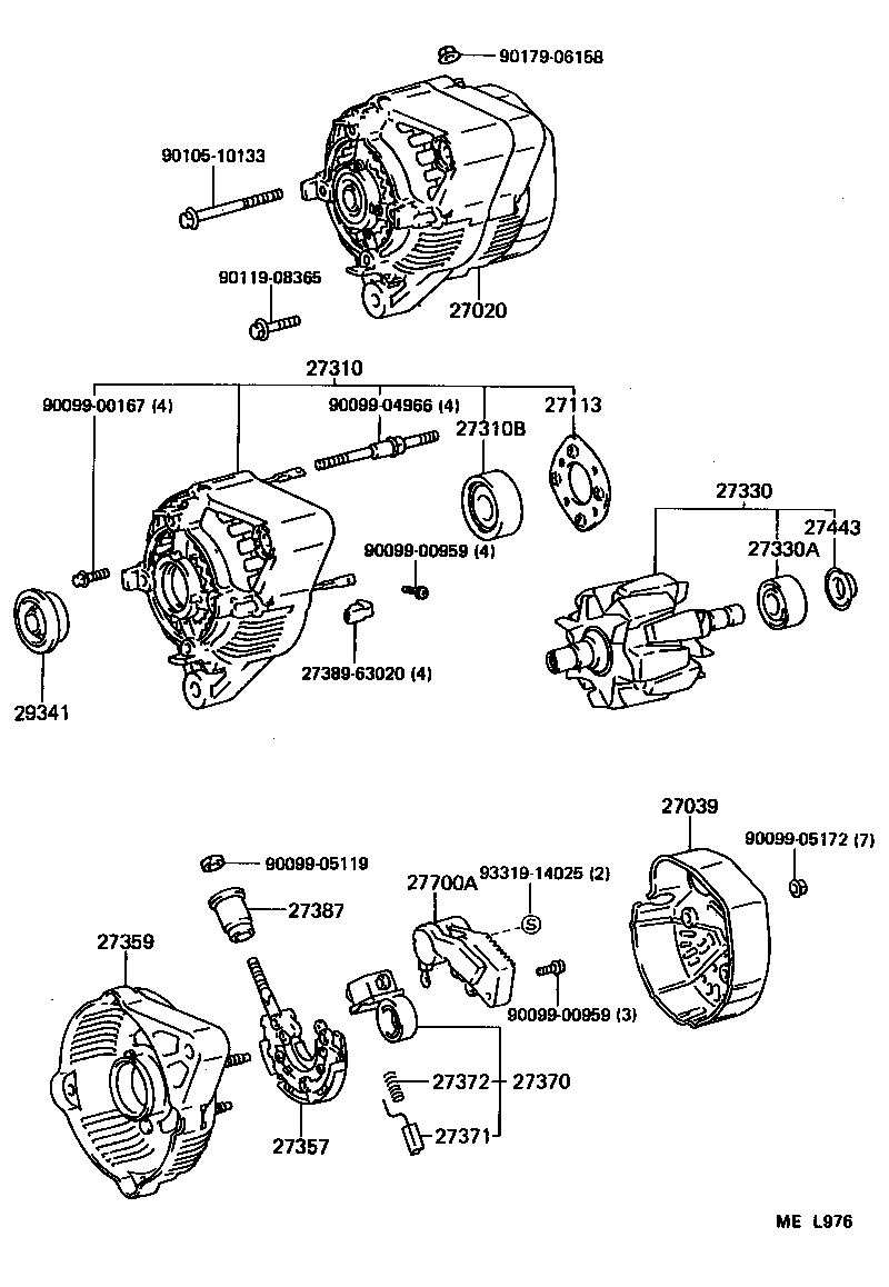 27060-64030 ALTERNATOR ASSY product image