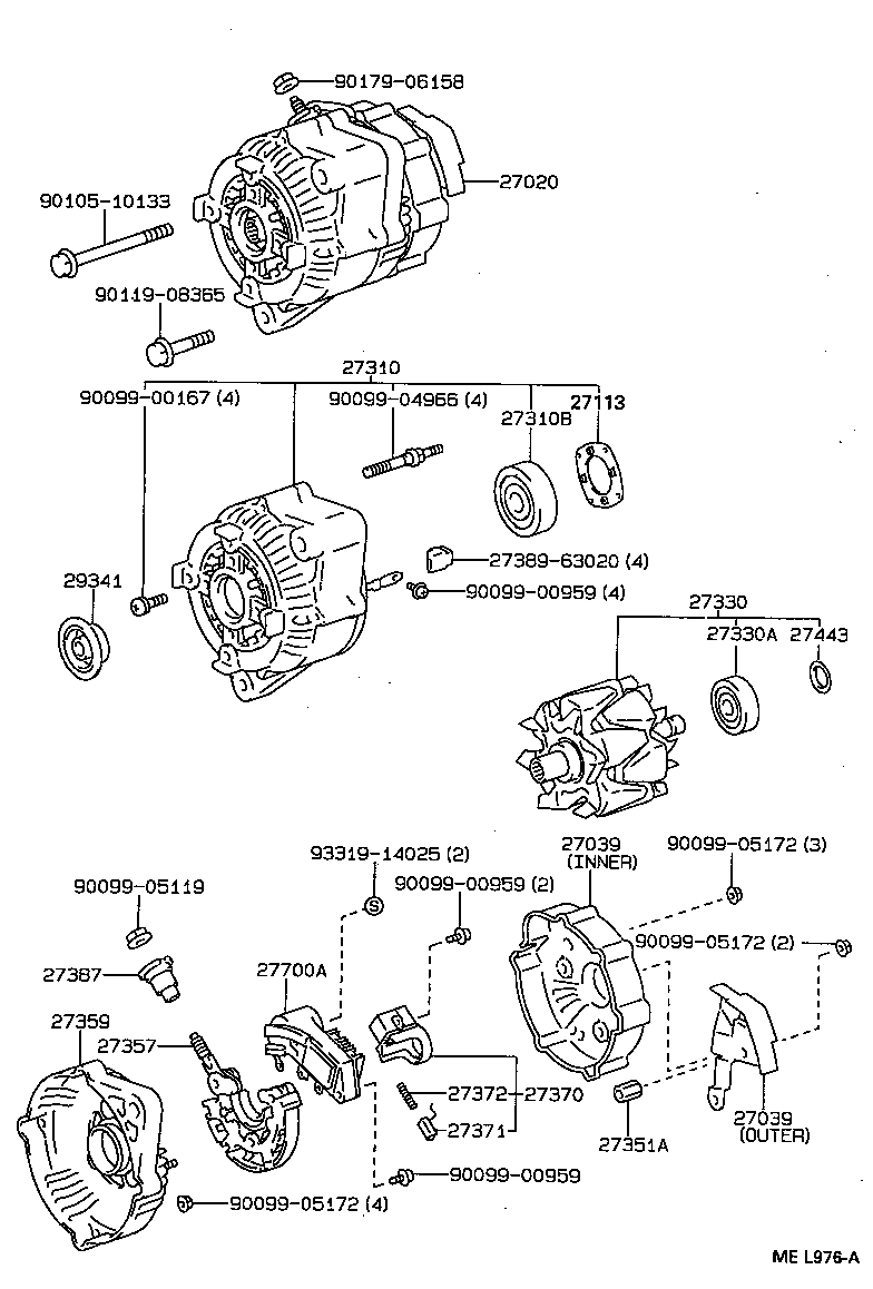 27039-12030 COVER, ALTERNATOR REAR END product image