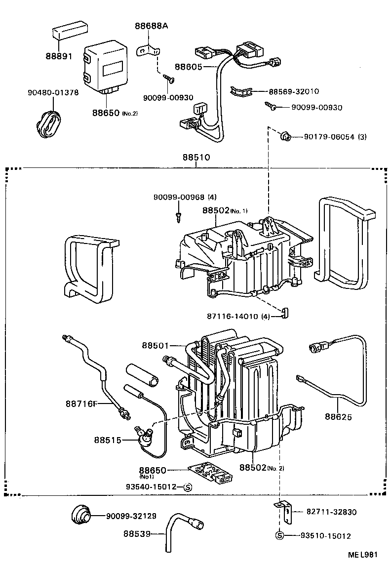 88529-22110 HOSE, COOLER UNIT DRAIN, NO.1 product image