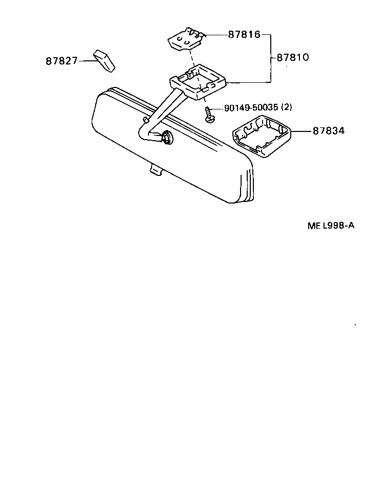 87910-23080 MIRROR ASSY, FENDER, RH product image