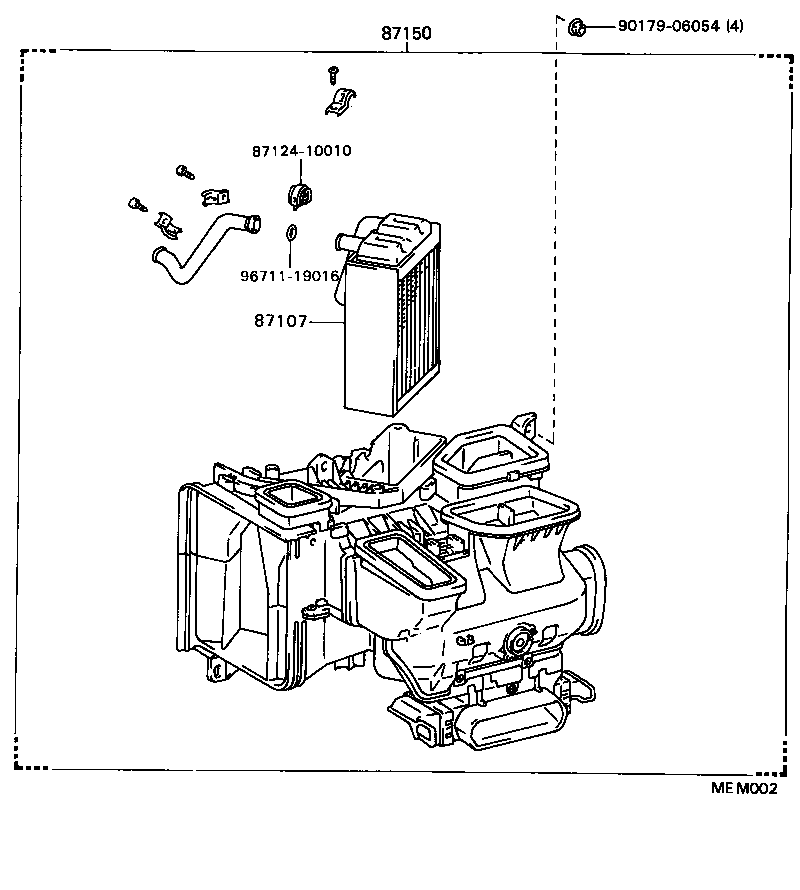 87130-22320 BLOWER ASSY, HEATER, FRONT product image