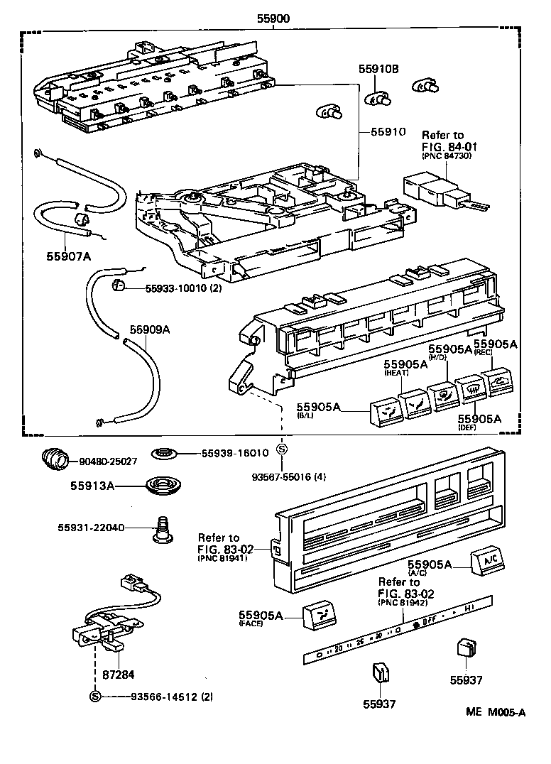 55900-22271 CONTROL ASSY, AIR CONDITIONER product image
