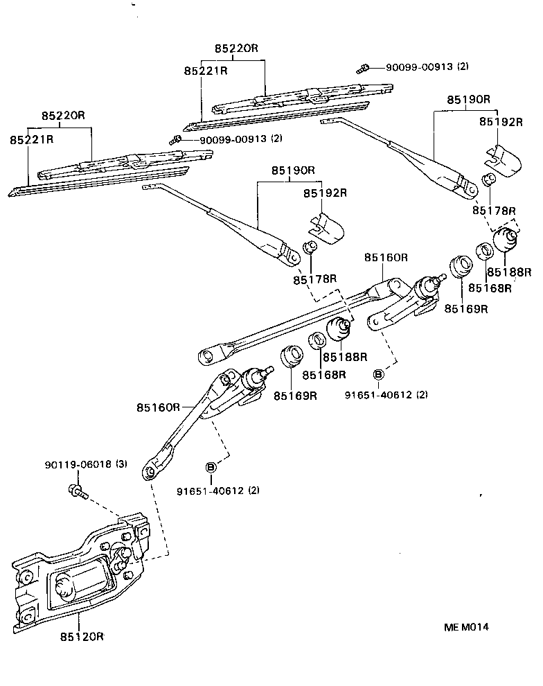 85178-91601 CAP, REAR WIPER PIVOT, NO.1 product image