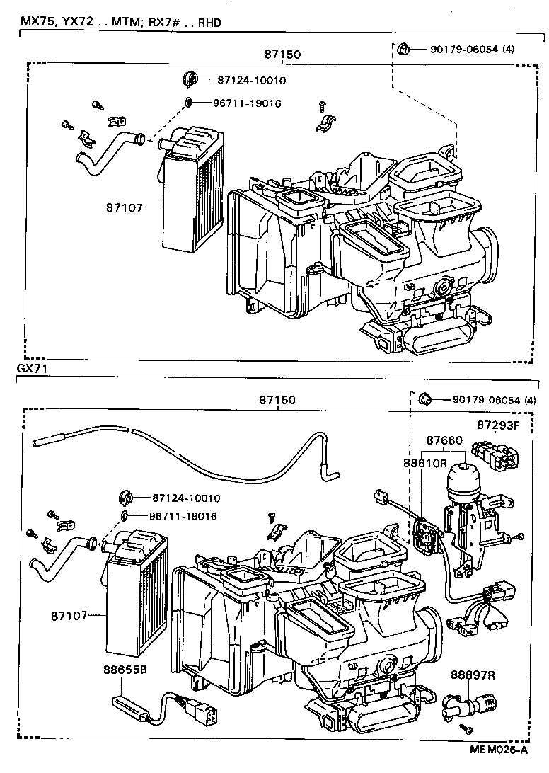 87130-22150 BLOWER ASSY, HEATER, FRONT product image
