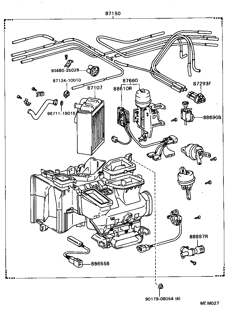 87130-22150 BLOWER ASSY, HEATER, FRONT product image