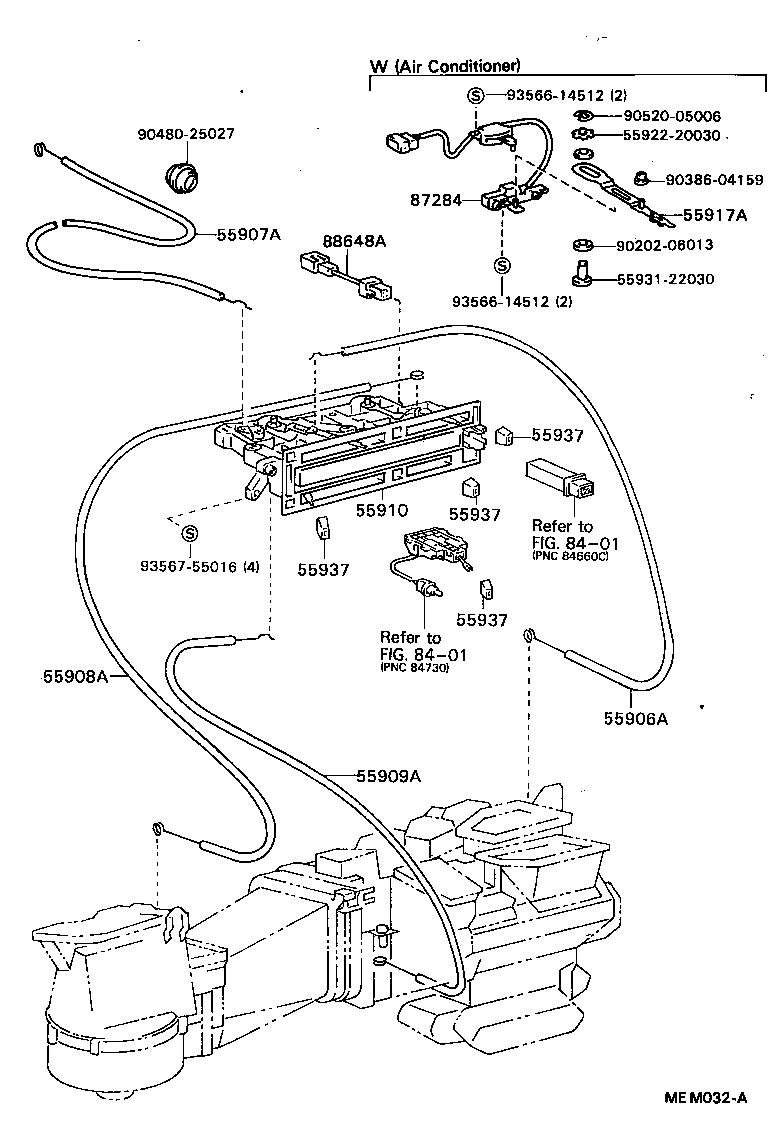 55905-22152 KNOB, HEATER CONTROL LEVER product image