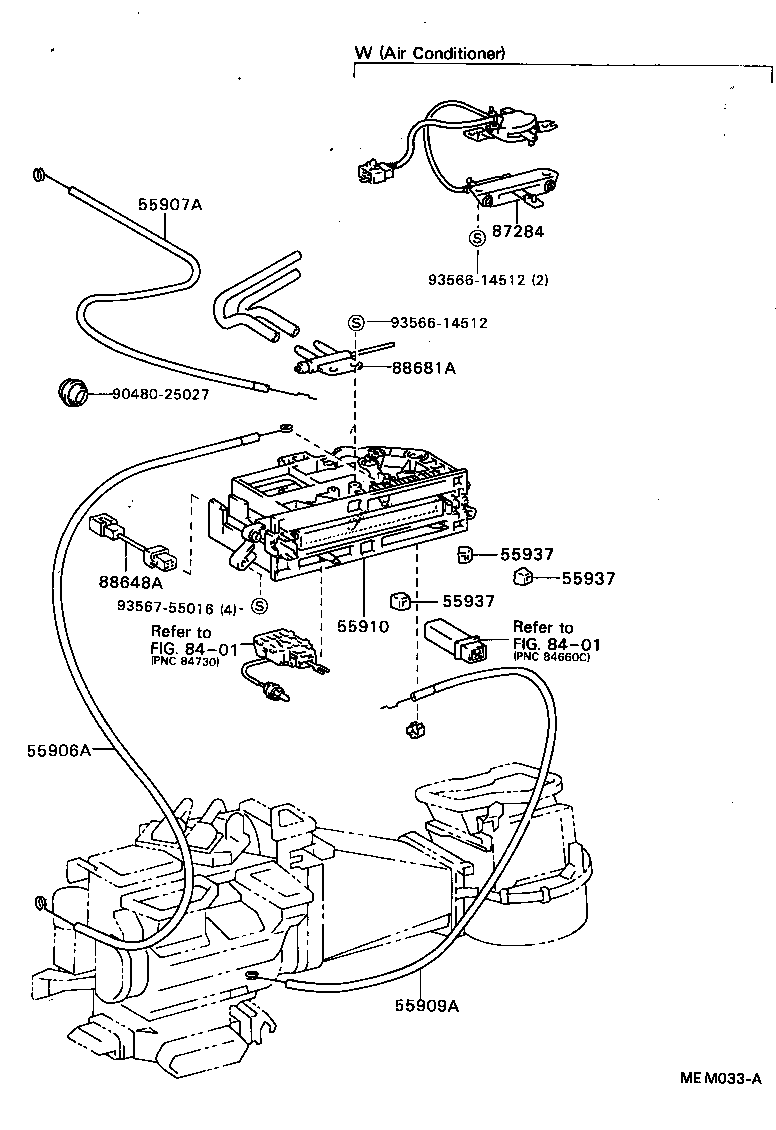 55905-22152 KNOB, HEATER CONTROL LEVER product image