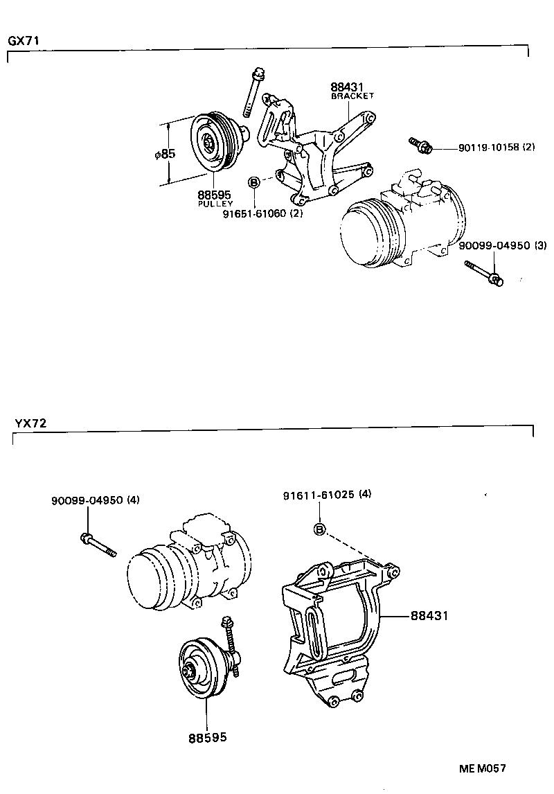 88440-28050 PULLEY, COOLER COMPRESSOR IDLE product image