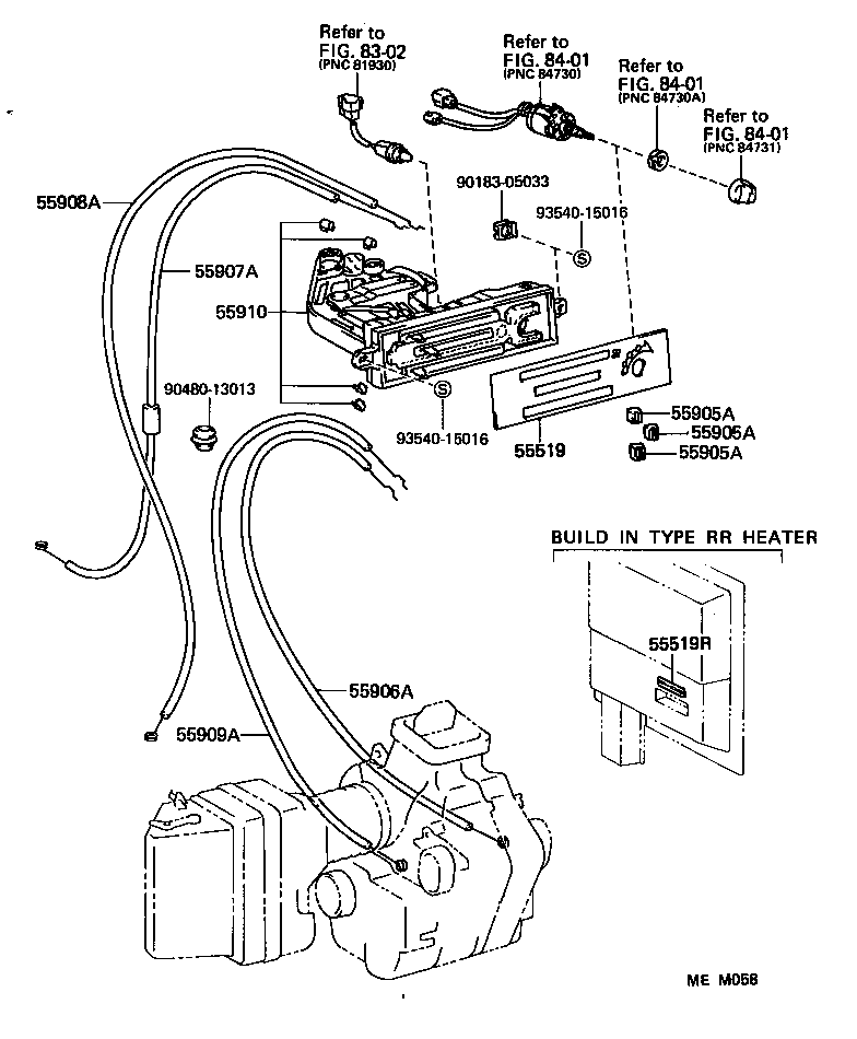 55519-95722 PLATE, HEATER CONTROL NAME product image