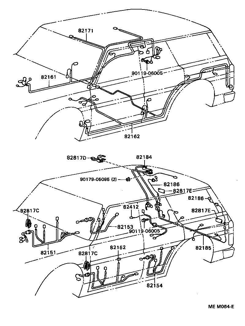82124-22020 WIRE, ENGINE, NO.4 product image