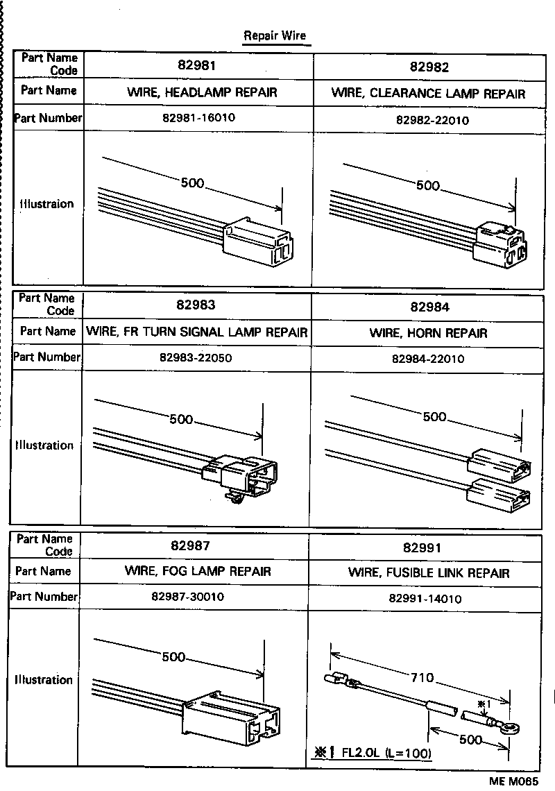 82124-22020 WIRE, ENGINE, NO.4 product image