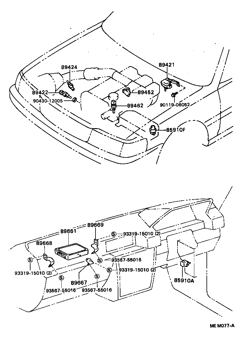 89420-22260 SENSOR ASSY, VACUUM (FOR E.F.I.) product image