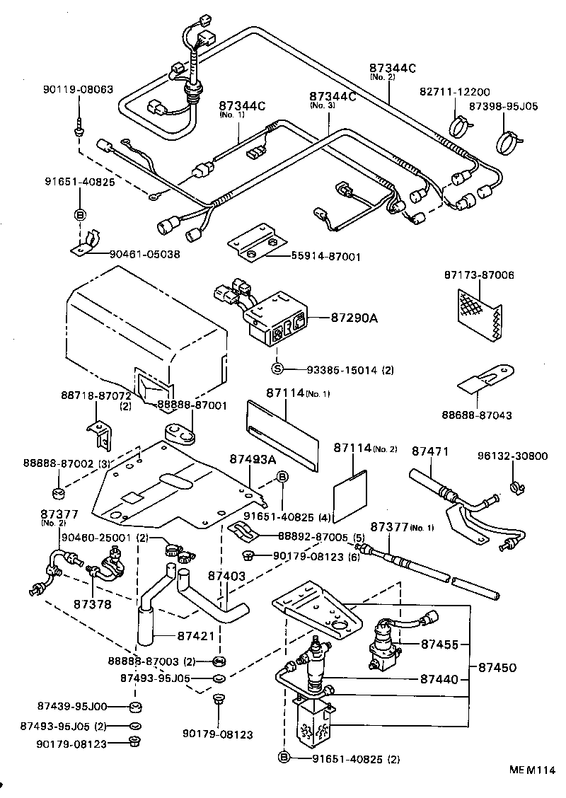 87126-95D00 CLAMP, HEATER CONTROL product image