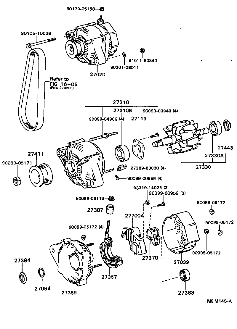 27060-62030 ALTERNATOR ASSY product image
