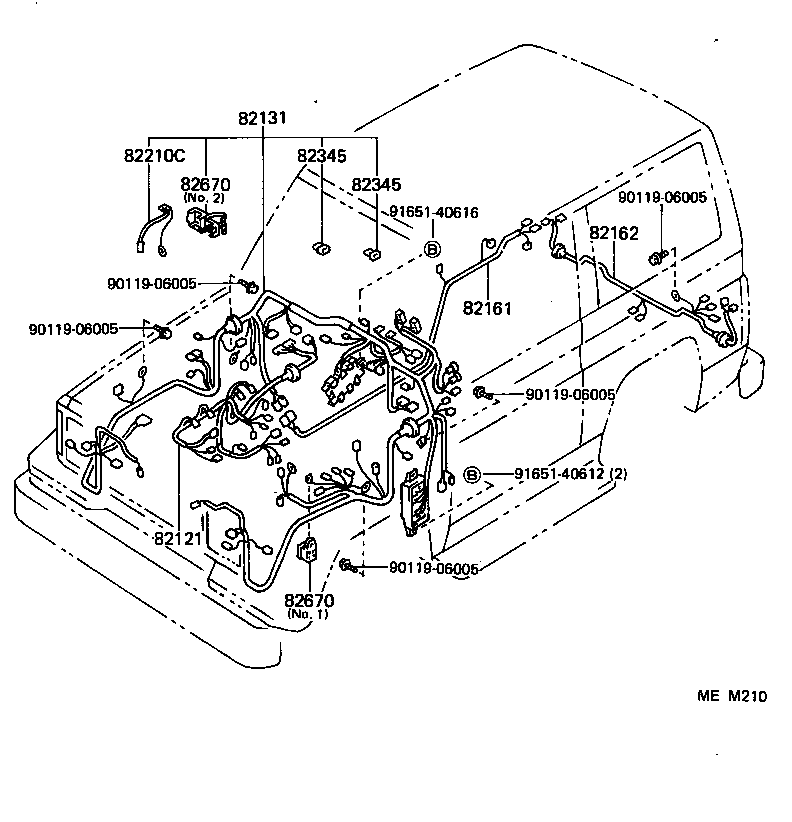 82142-90K02 WIRE, INSTRUMENT PANEL, NO.2 product image