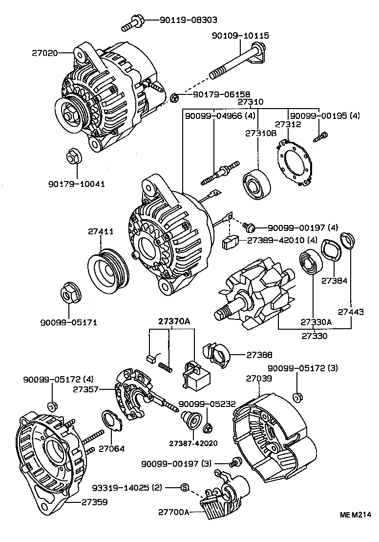 27060-02020 ALTERNATOR ASSY product image