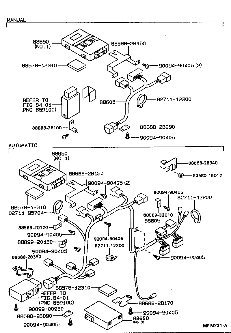 88605-2B830 HARNESS SUB-ASSY, COOLER WIRING, NO.1 product image