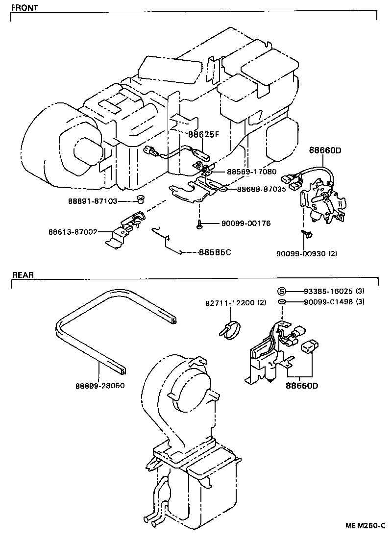 87130-87016 BLOWER ASSY, HEATER, FRONT product image