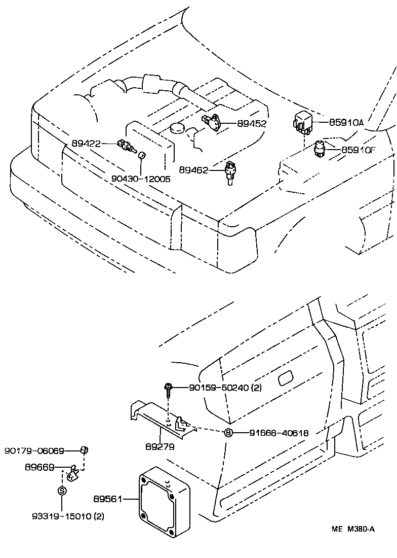 89279-30030 COVER, ENGINE CONTROL COMPUTER product image