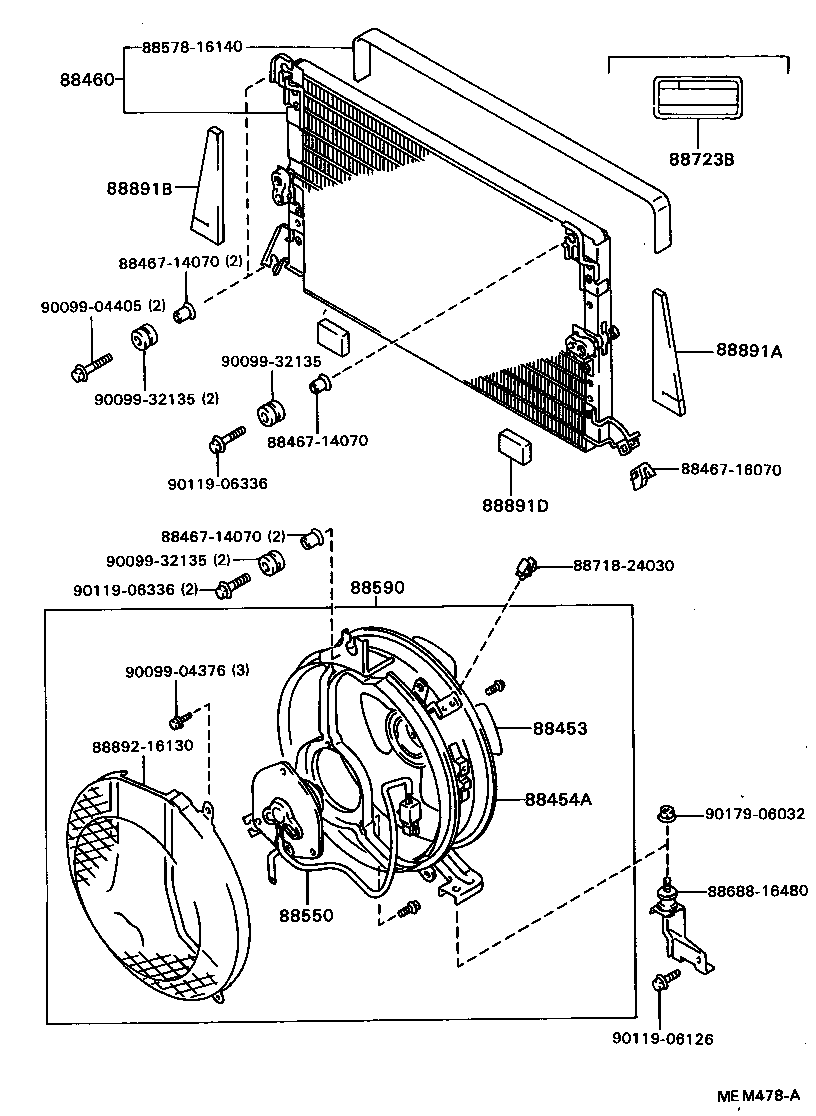 88460-16210 CONDENSER ASSY, COOLER product image