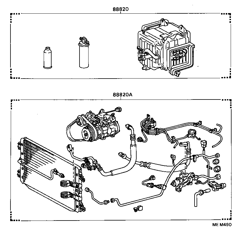 88830-22500 AIR CONDITIONER & ACCESSORY SUB-ASSY, NO.2 product image