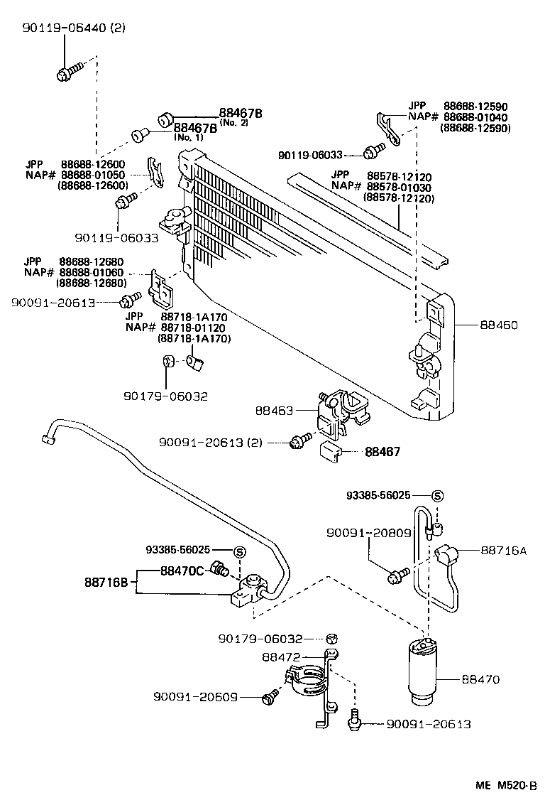 Toyota 88550-01020 MOTOR ASSY, BLOWER (FOR CONDENSER)