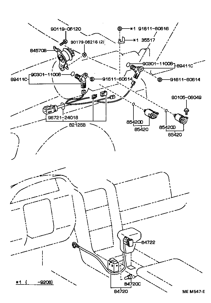 Toyota 84722-50020-06 SWITCH, TRANSMISSION CONTROL