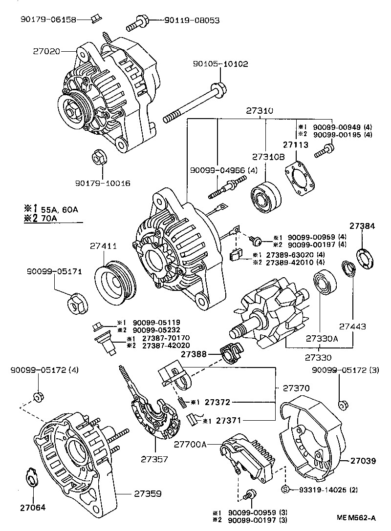 27060-11090 ALTERNATOR ASSY product image