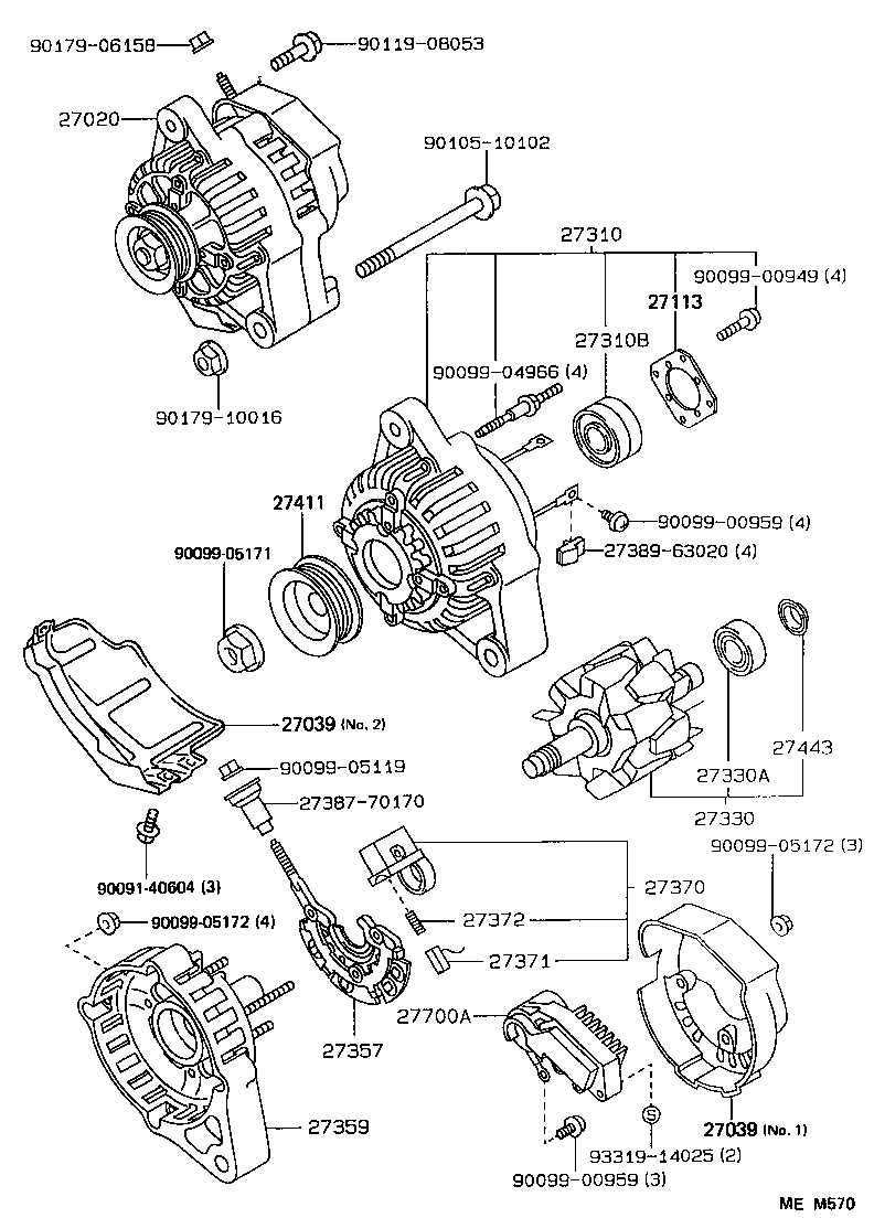 27060-11140 ALTERNATOR ASSY product image