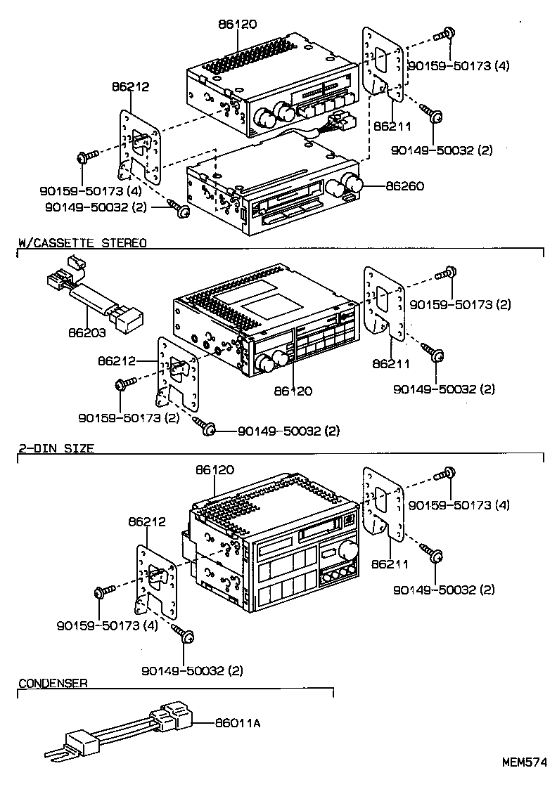 86211-17010 BRACKET, RADIO, NO.1 product image