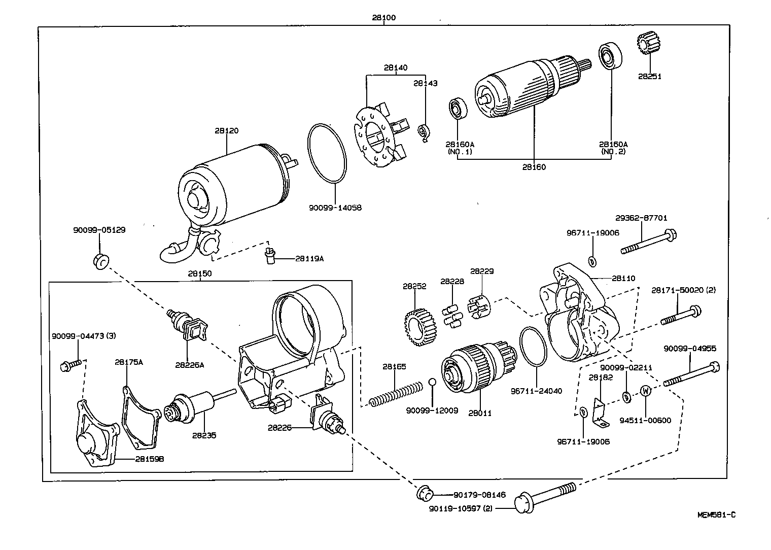 Toyota 28226-54100 STARTER KIT, MOTOR TERMINAL